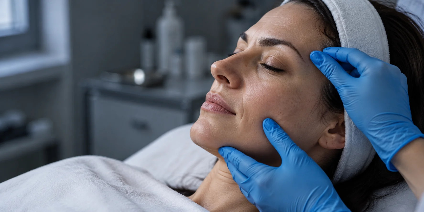 Tratament facial într-o clinică de estetică